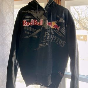 Red bill full zip heavy sweatshirt